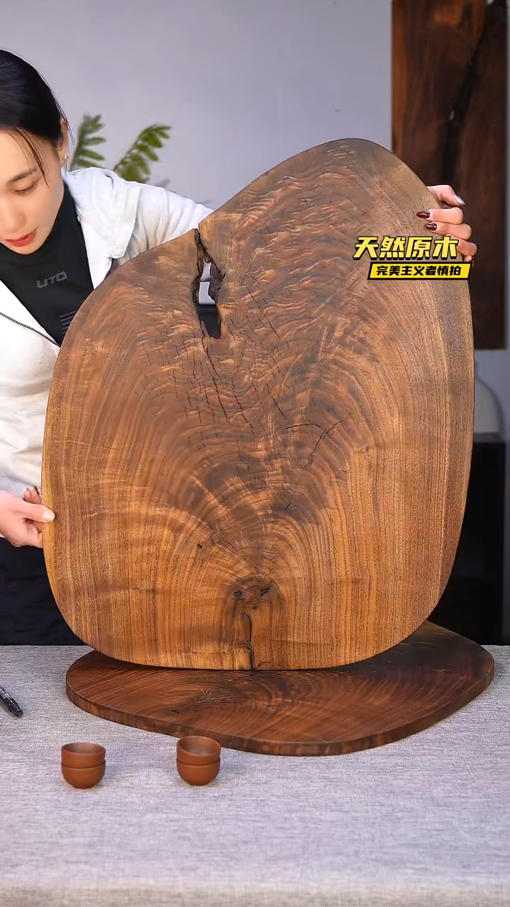 木北美黑胡桃原木.干裂疤结不属于商品质量问题完美主义者慎拍