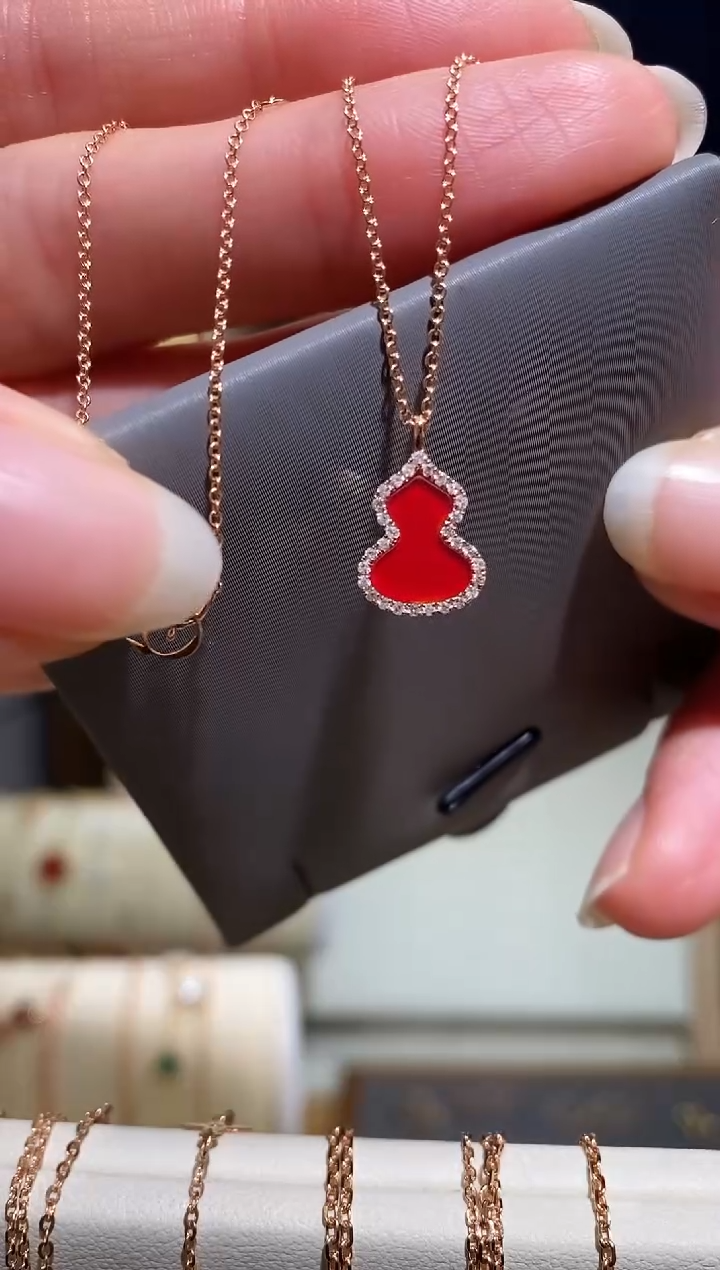 【闪购商品】钻石项链18K金镶嵌项链