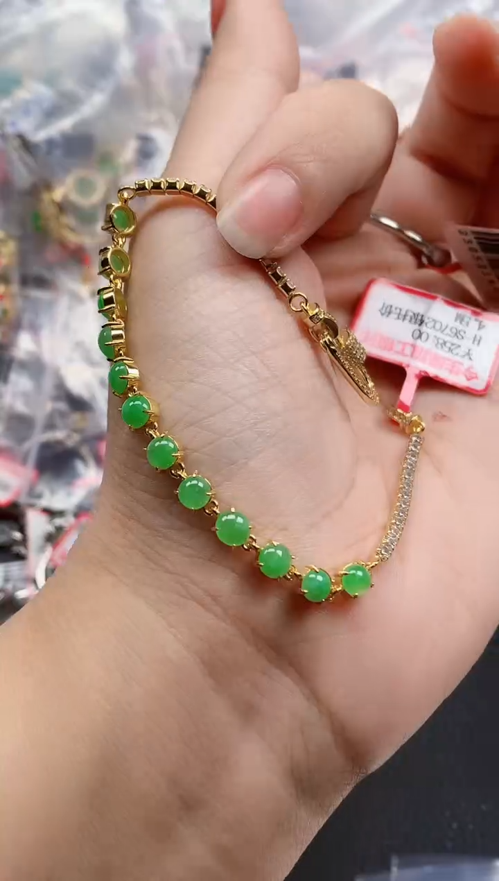 银S925镶嵌戒指翡翠天然A货缅甸翡翠