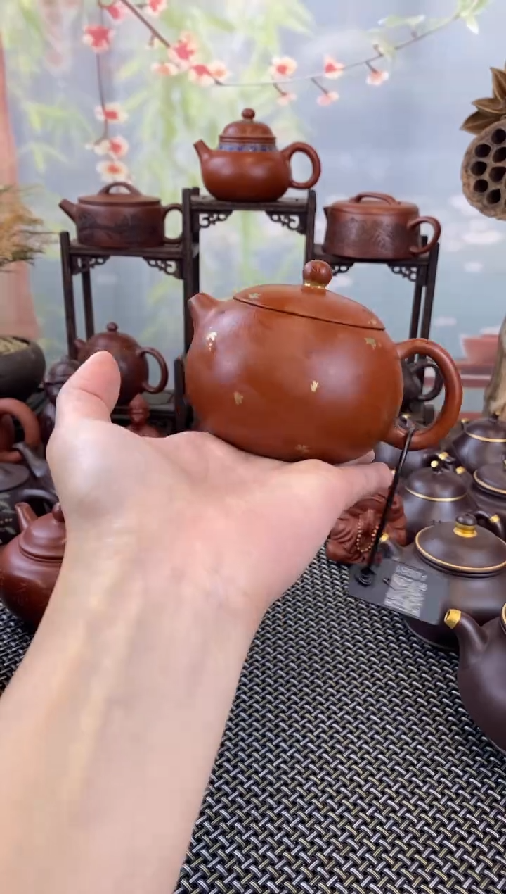 茶壶紫砂朱泥洒金 西施
