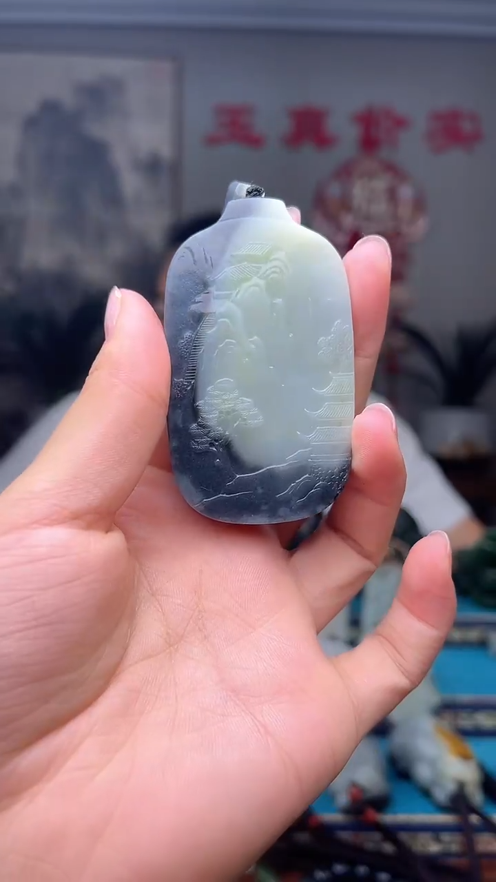 和田玉未镶嵌挂件1