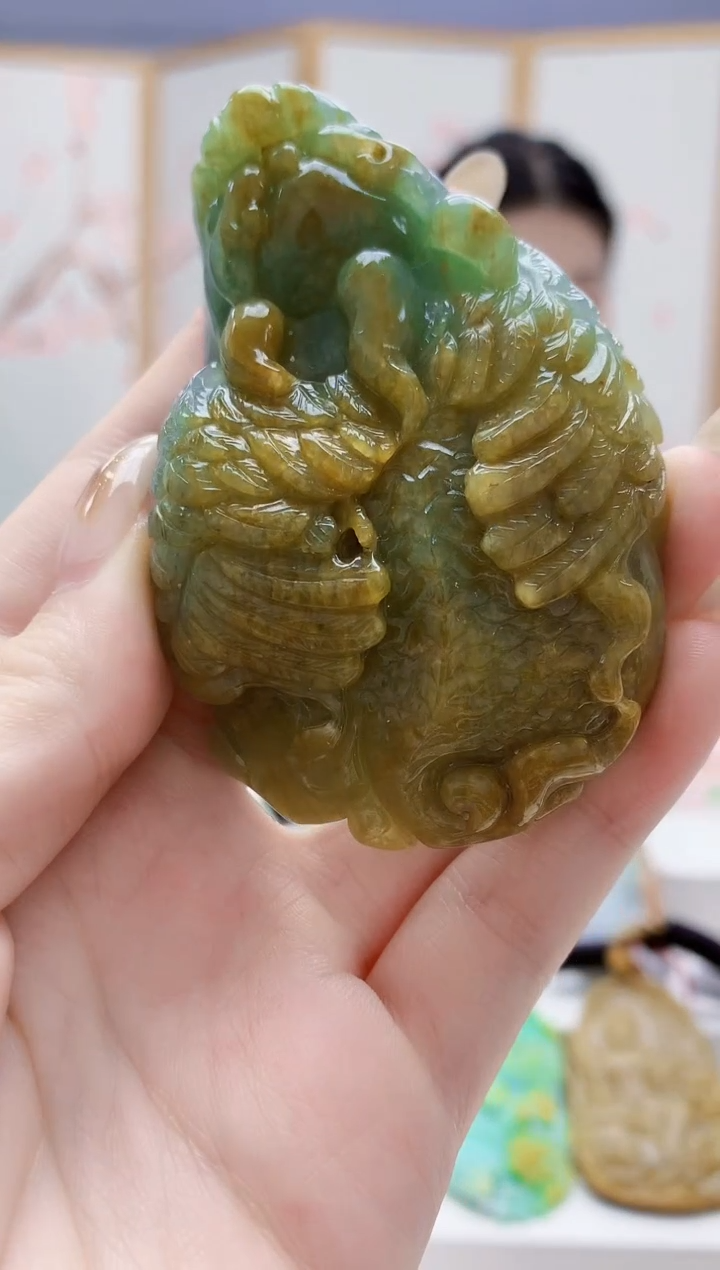 未镶嵌定制翡翠4812jw-毛货挂件15