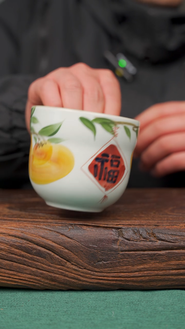 【闪购商品】瓷片44寻一缕瓷香杯釉下手工手绘瓷器