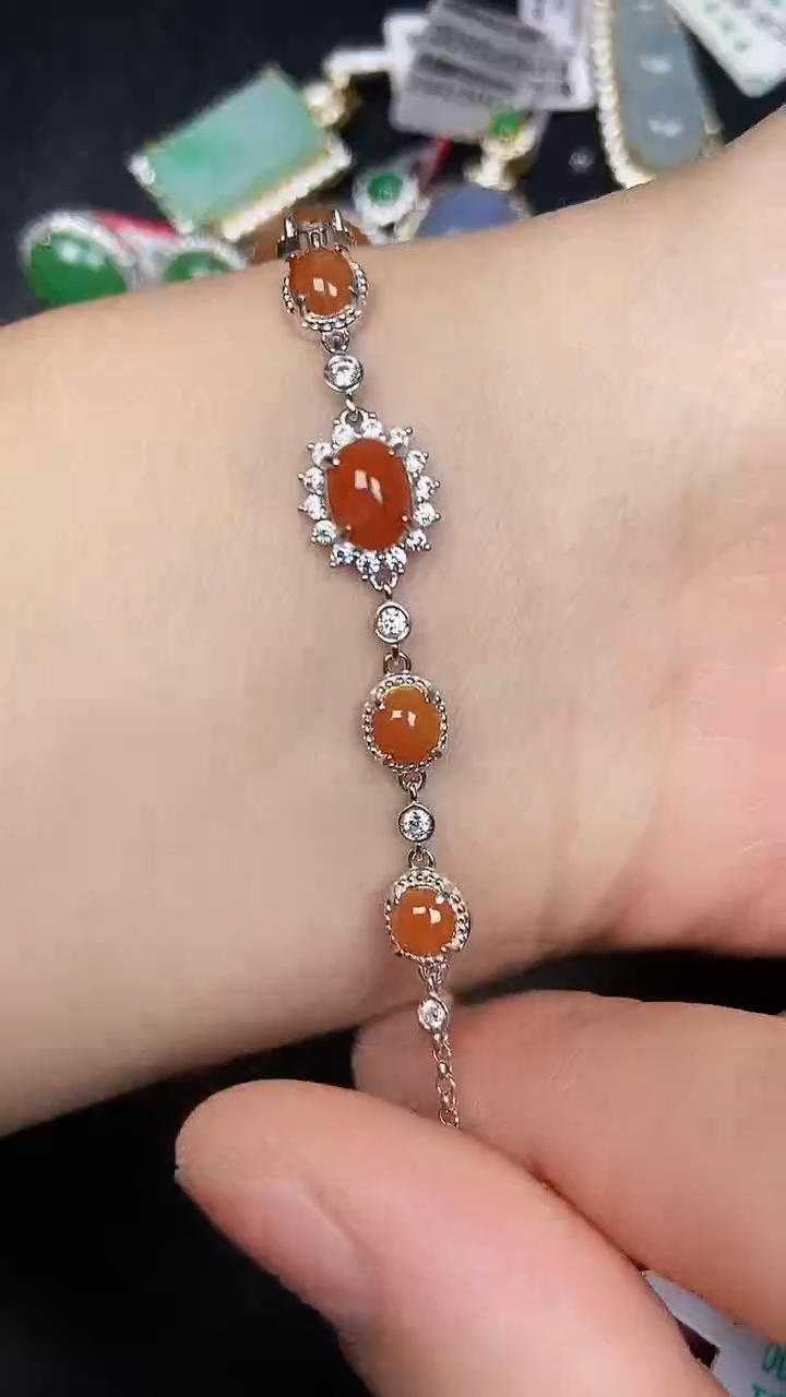 银S925镶嵌戒指翡翠1110