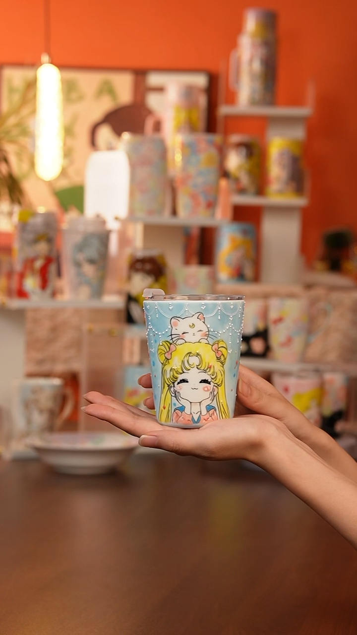 景德镇手工手绘万花文创陶瓷杯
