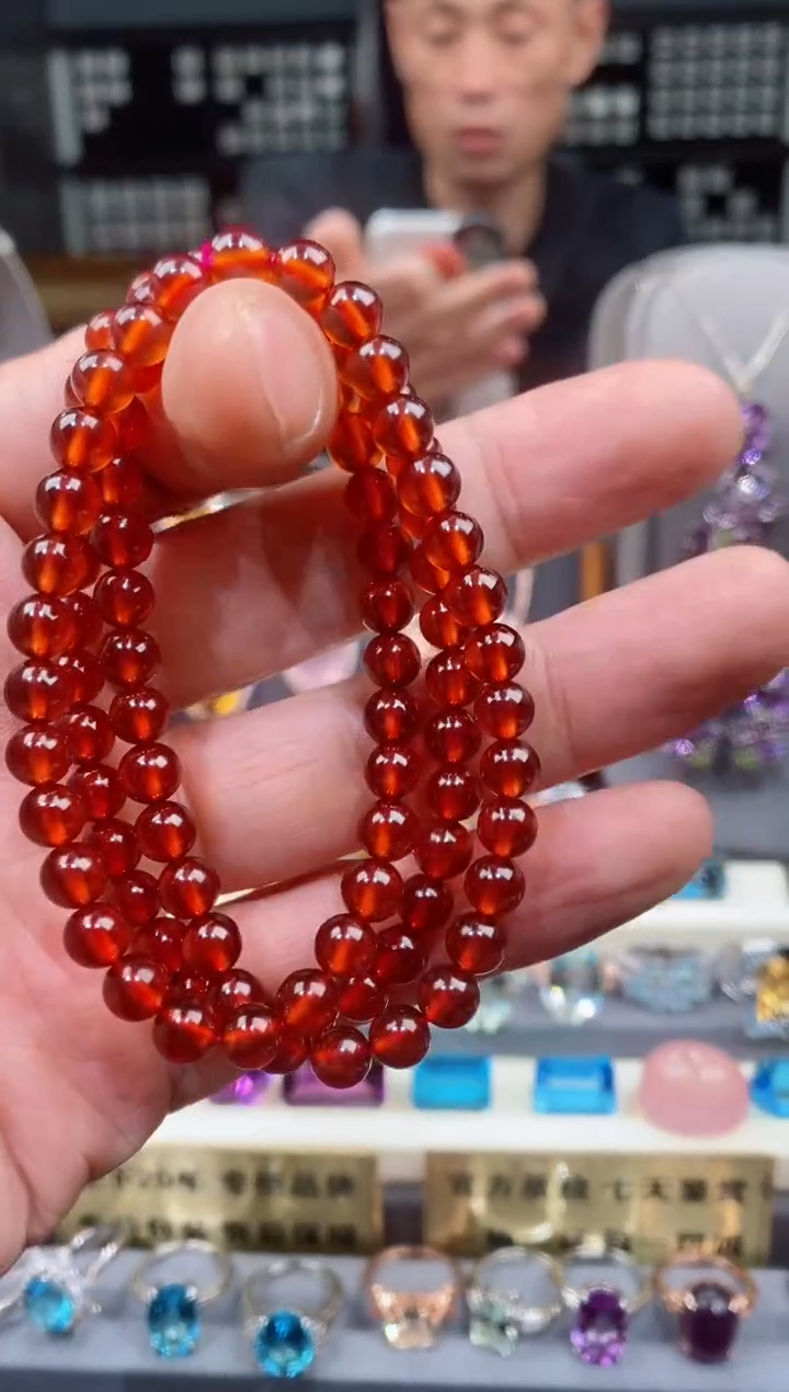 【闪购商品】石榴石手链未镶嵌石榴石手链
