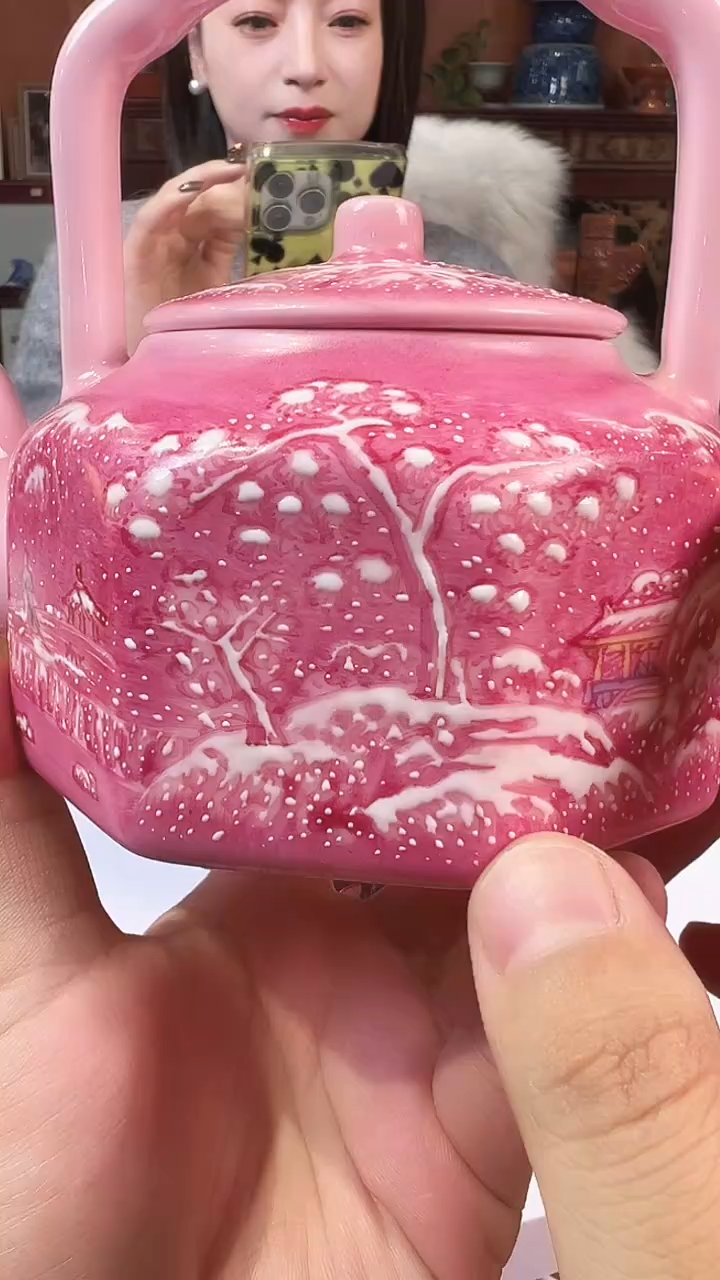 摆件陶景德镇陶瓷青花摆件25