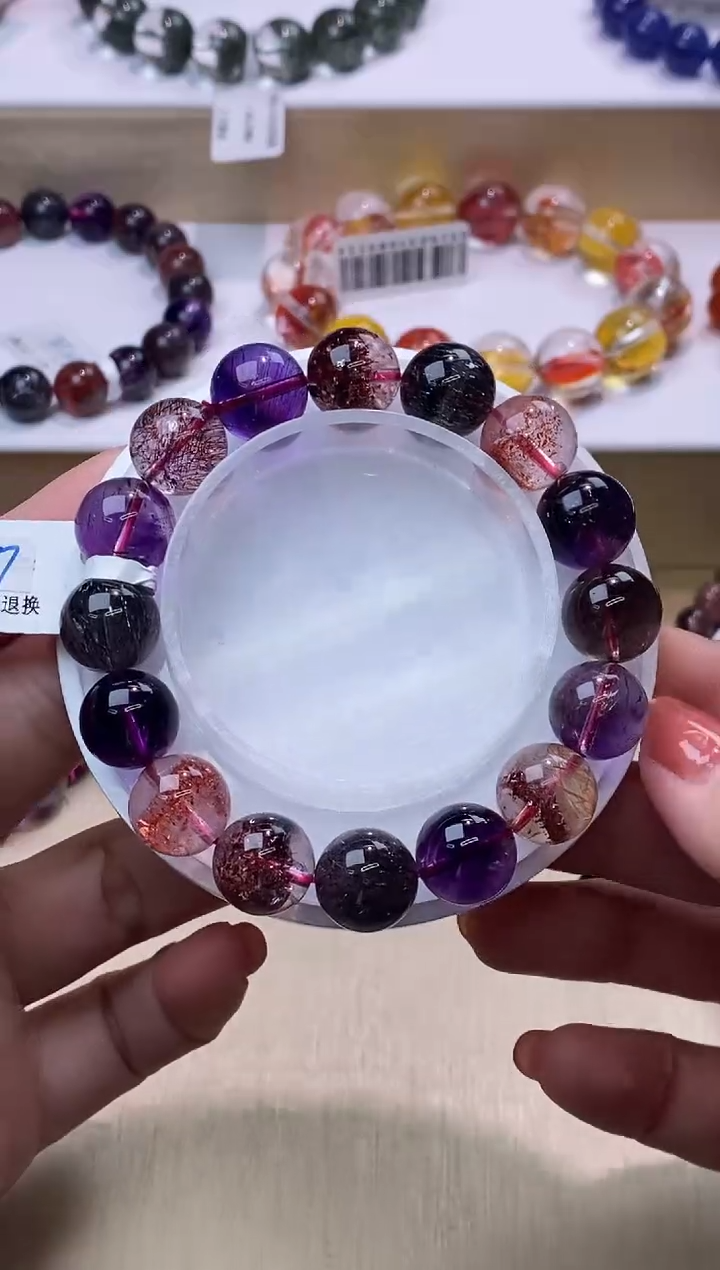 【闪购商品】水晶手链未镶嵌黑加仑超七12m+