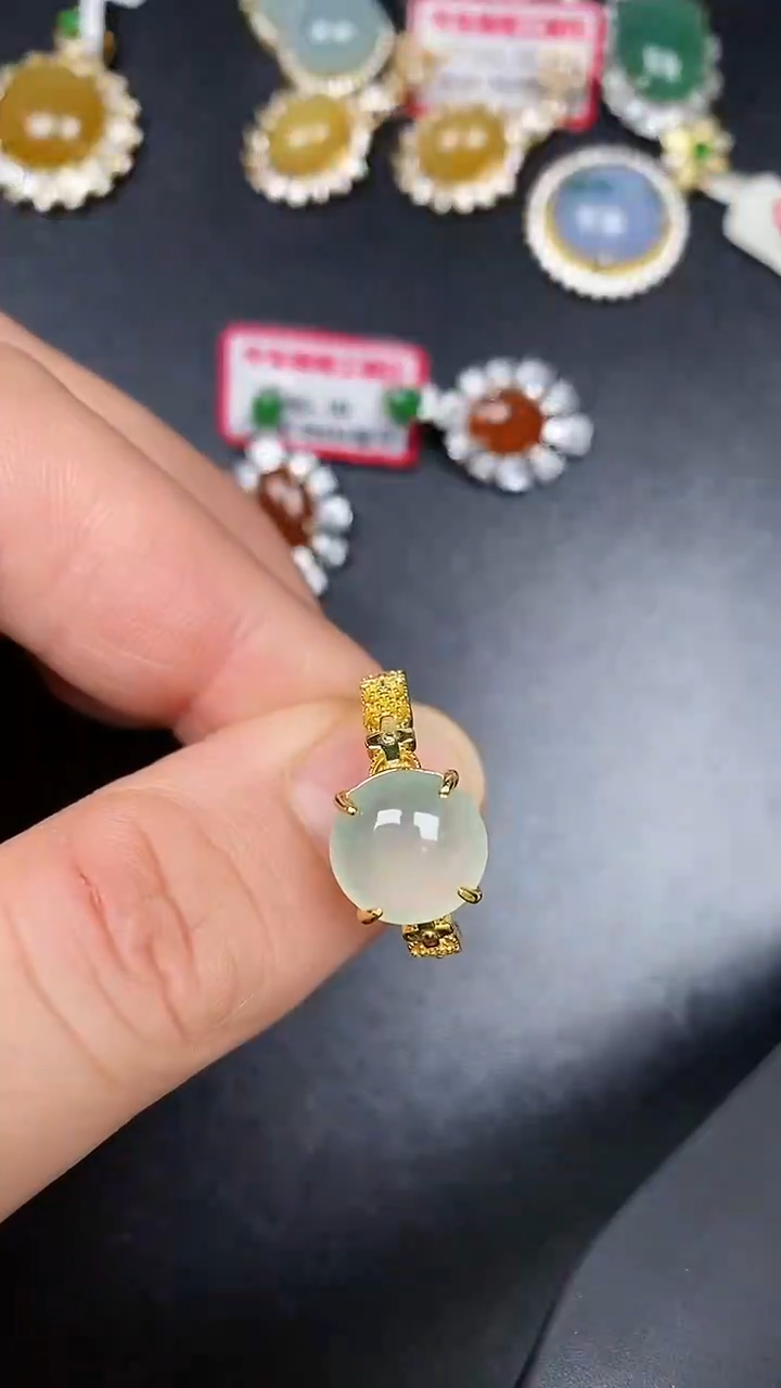 银S925镶嵌戒指翡翠6300