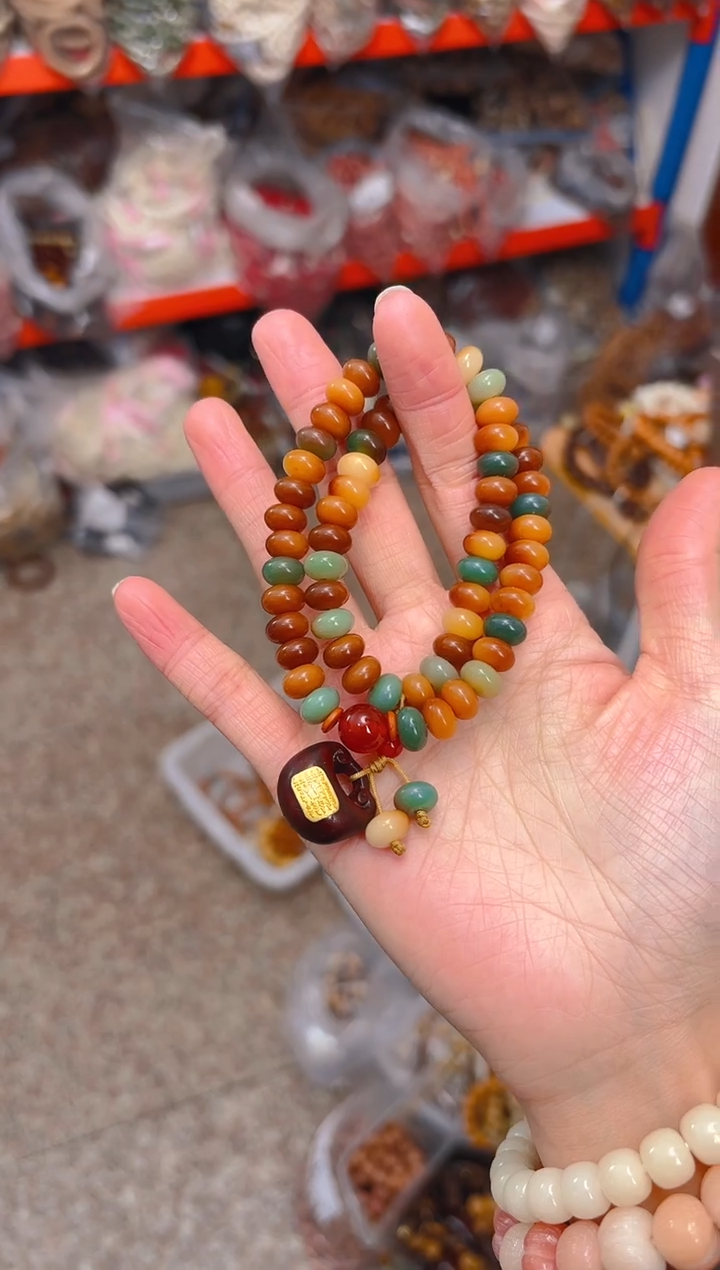 吊坠菩提根/象牙果敦煌算盘双圈