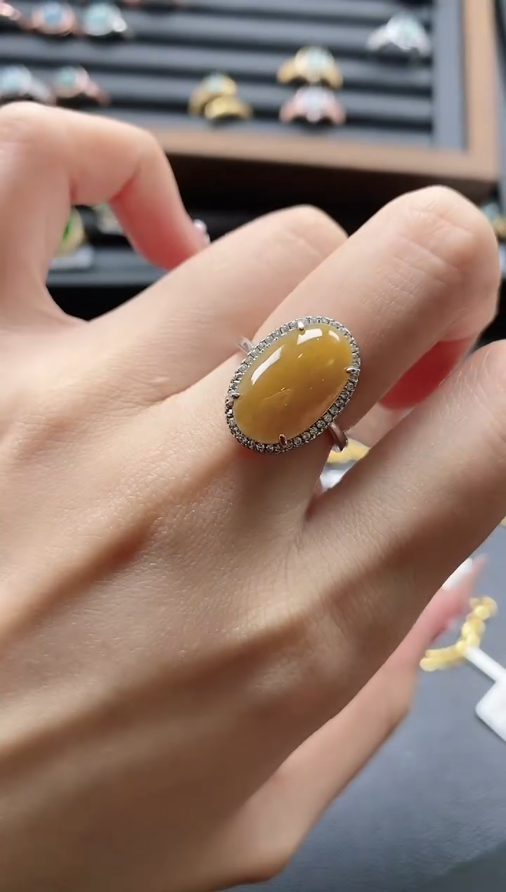 【闪购商品】翡翠戒指银S925镶嵌51151