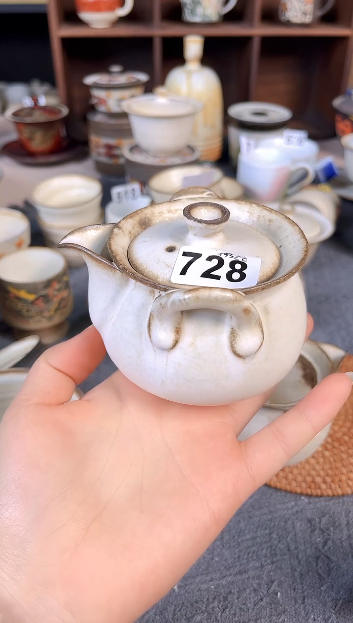 【闪购商品】陶八工粉引手工宝瓶