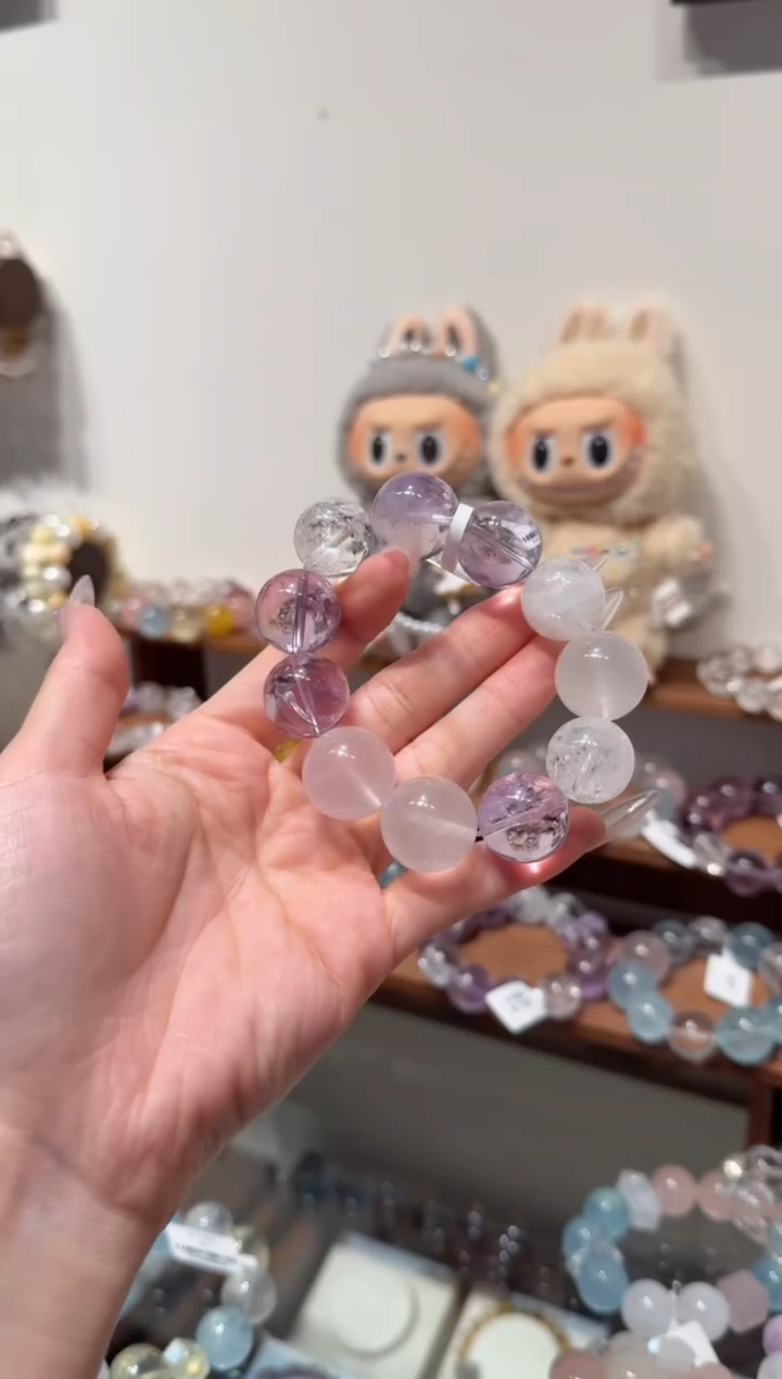 水晶手串未镶嵌K*.）拍4单发一串 拍1单发单珠 多样性发货