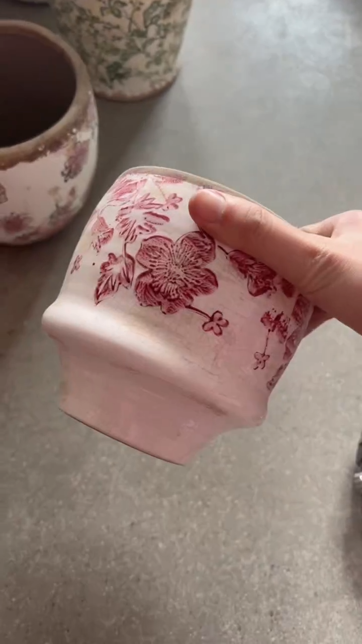 【闪购商品】陶瓷花盆高13cm内口10.3cm