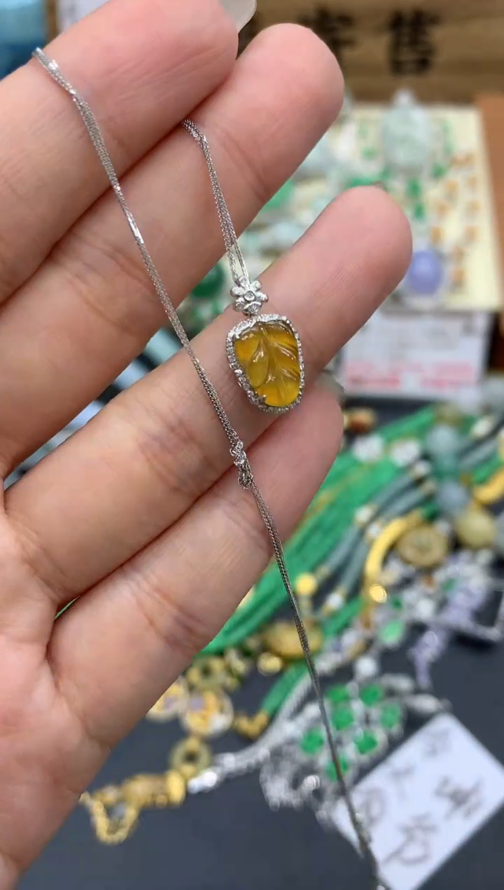 【闪购商品】翡翠颈饰18K金镶嵌285-中国好珍宝