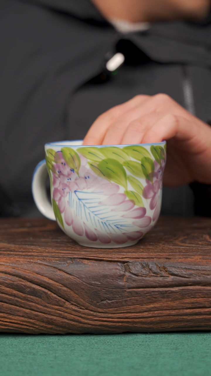 【闪购商品】瓷片71景德镇杯釉下手工手绘瓷器