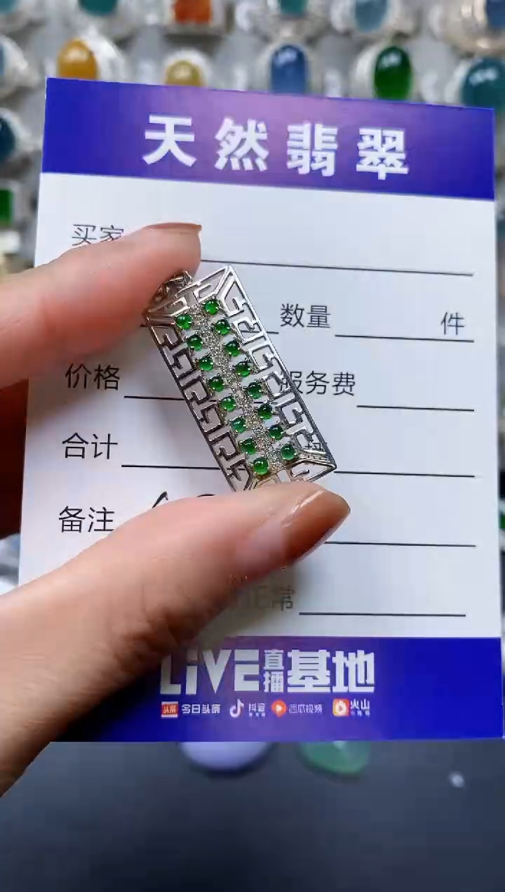 【闪购商品】翡翠颈饰银S925镶嵌0427