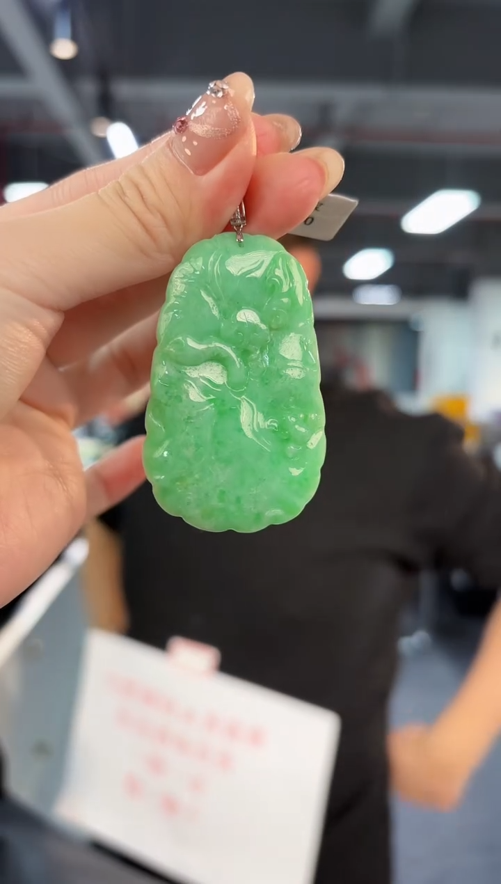 【闪购商品】翡翠颈饰18K金镶嵌缅料A货/支持复检/一件