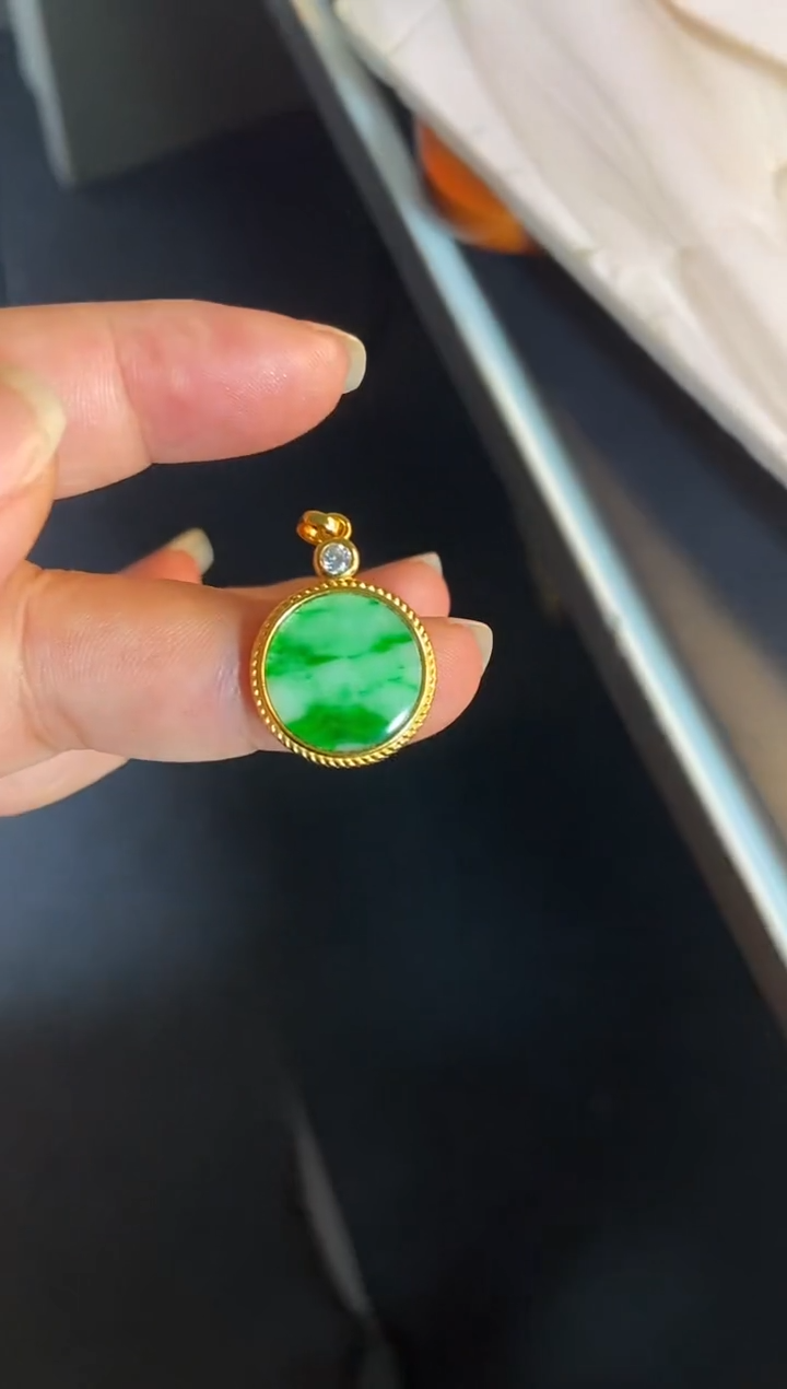 吊坠(不含链)银S925镶嵌翡翠1