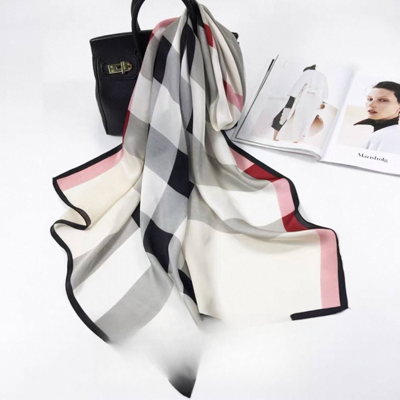 HT8 英伦气质森系格子围巾常规款时尚女士披肩休闲风女