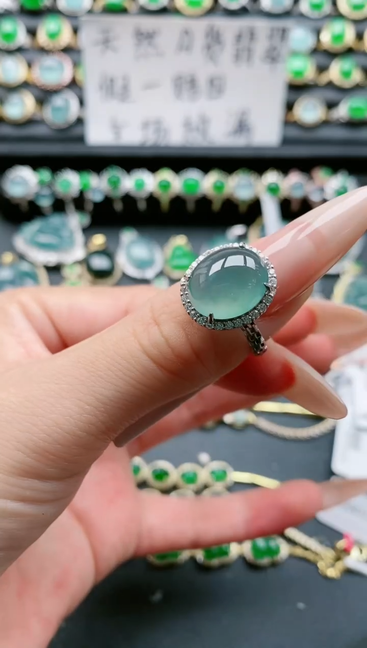 【闪购商品】翡翠戒指银S925镶嵌11111111