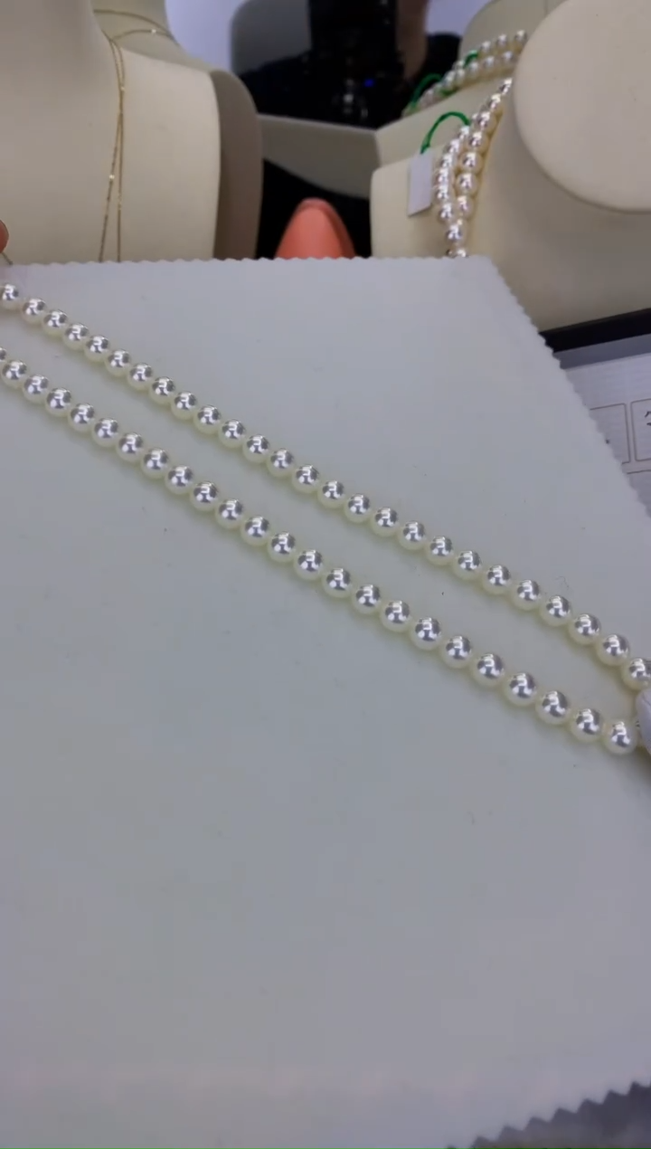 未镶嵌GD海水珍珠 串链带大证 7-7.5 GD136