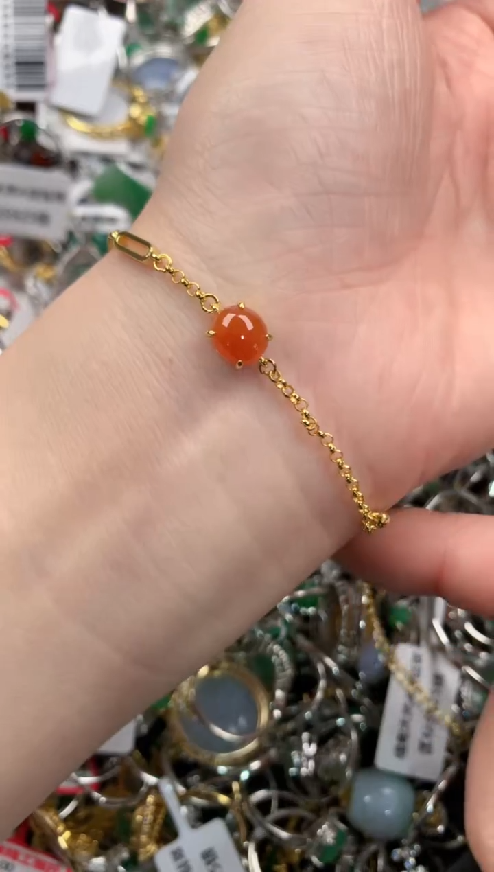 银S925镶嵌戒指翡翠666  1