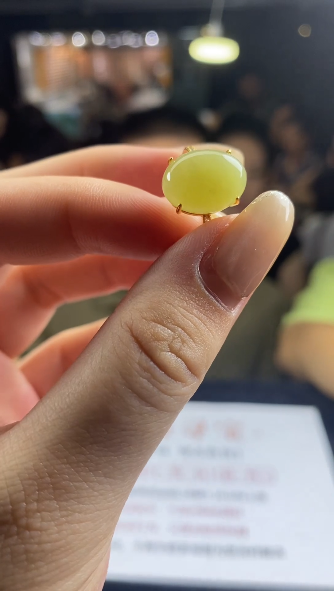 和田玉戒指银S925镶嵌戒指-J1552