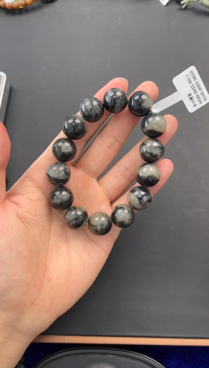 未镶嵌手串和田玉若羌楼兰三色手串卡16微色差