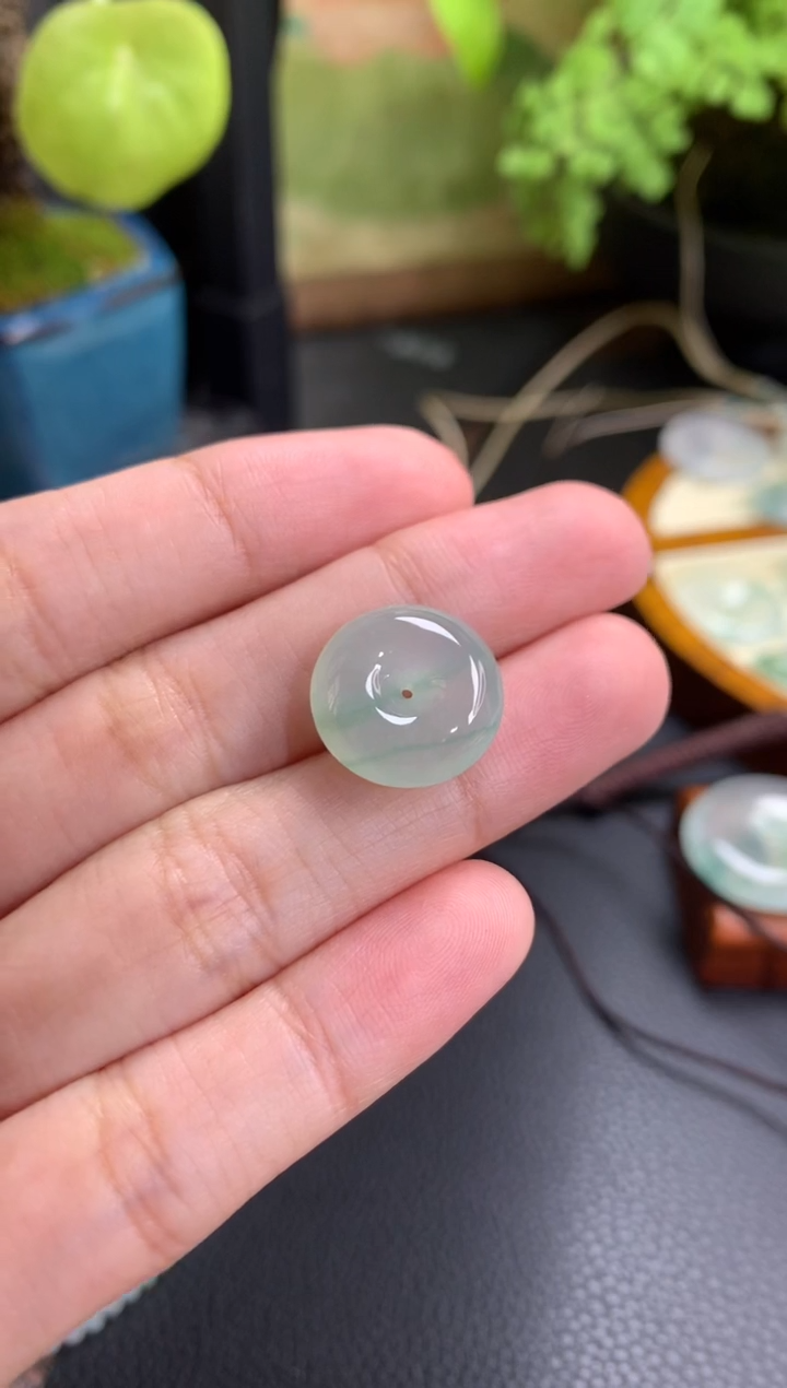 【闪购商品】翡翠颈饰未镶嵌平安扣15.4-5.8mm