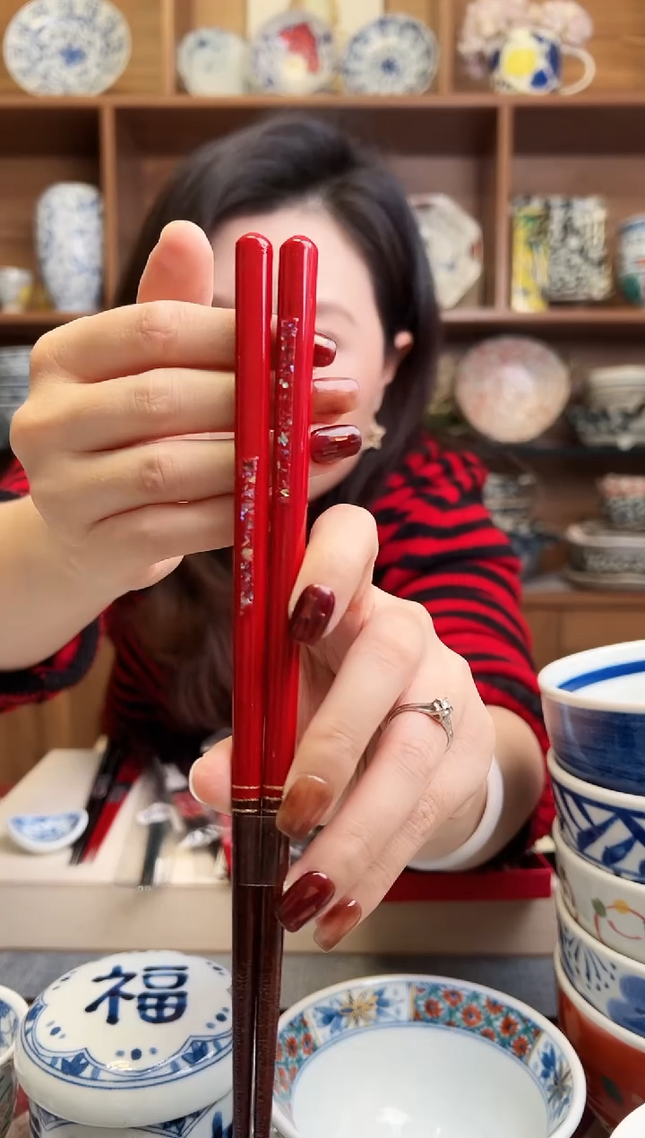 田中筷子-金雫 朱（一双）