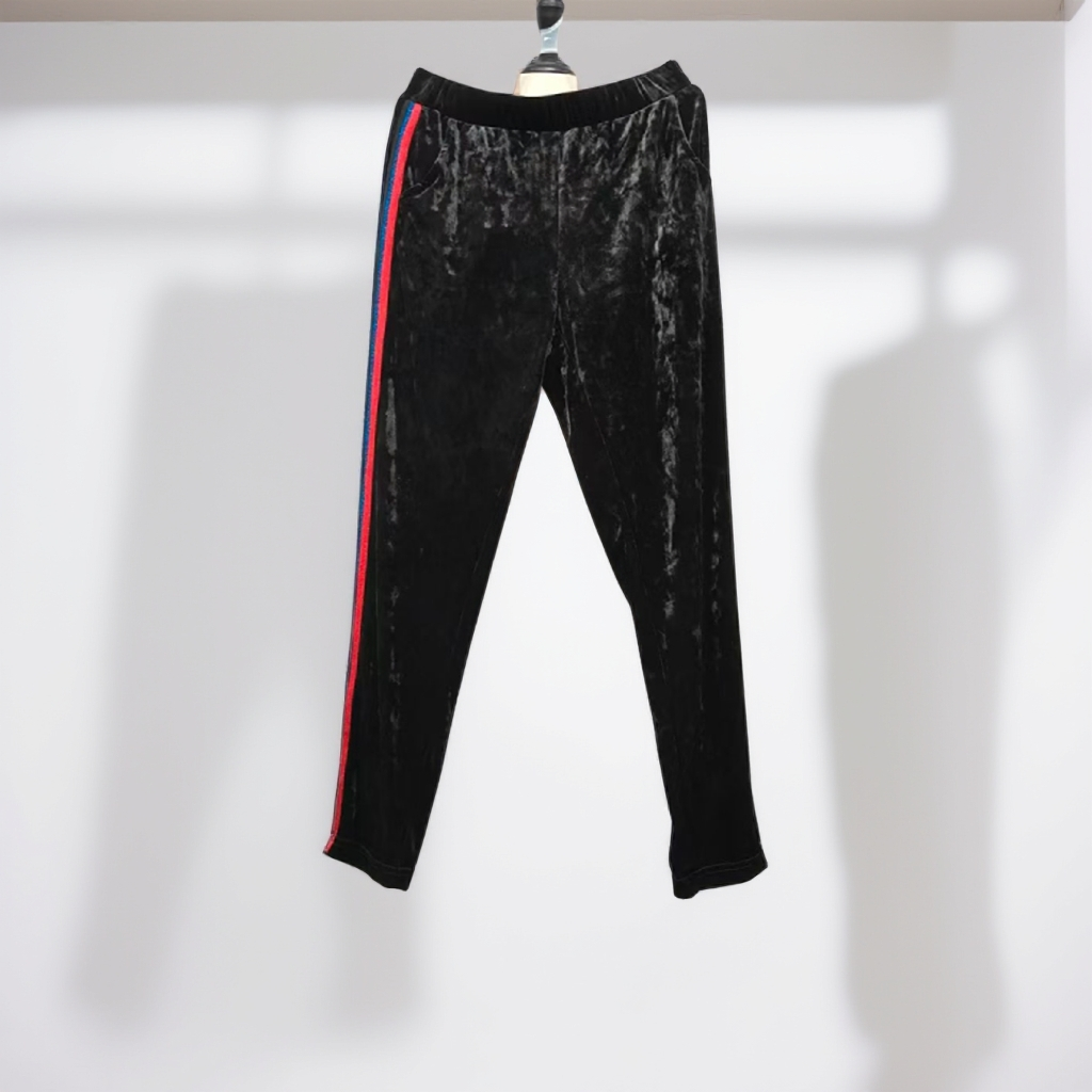 秋冬新款显瘦丝绒休闲裤W554