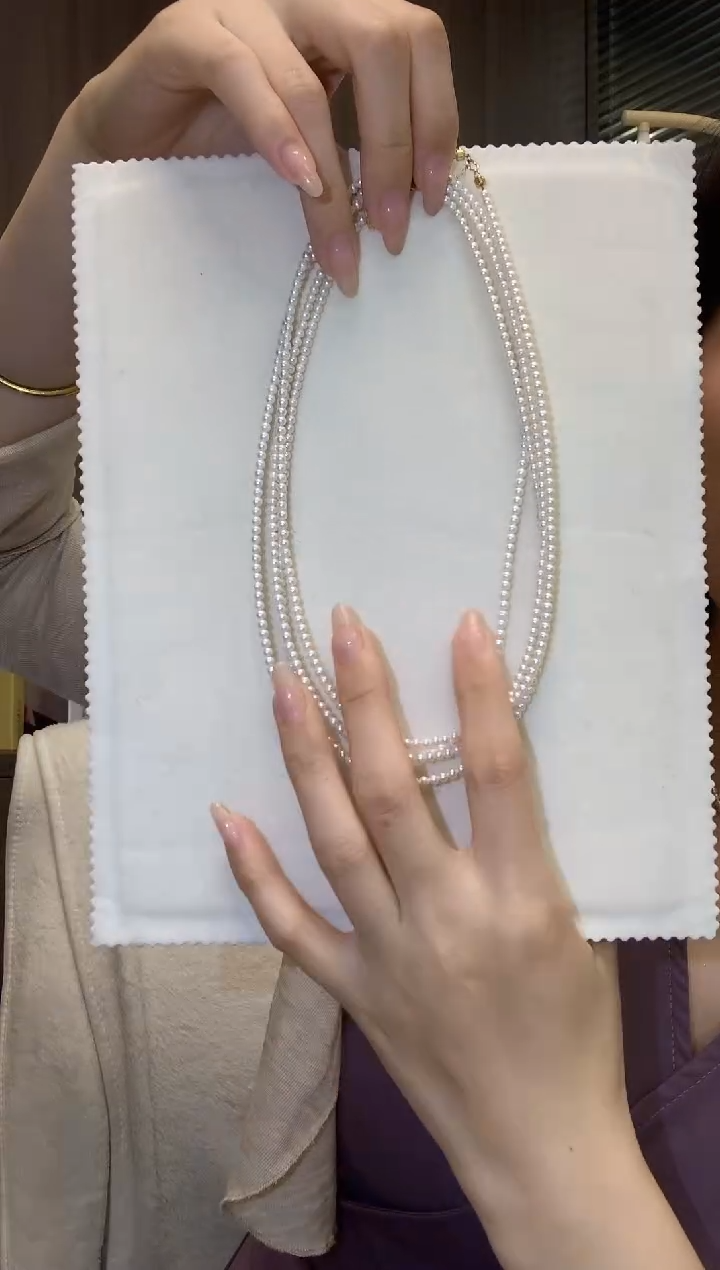 淡水珍珠18K金镶嵌项链Z7    多样性发一件