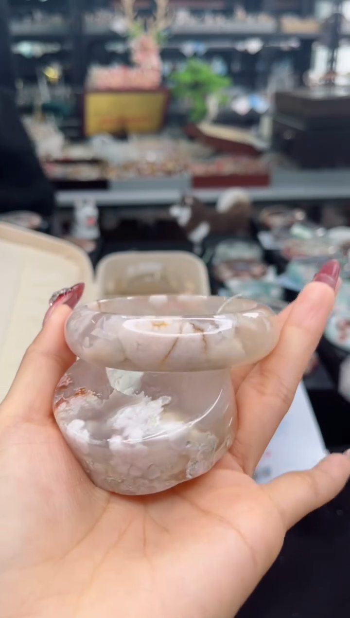 【闪购商品】石英质玉手镯未镶嵌58圈口（赠品镯心）1795666