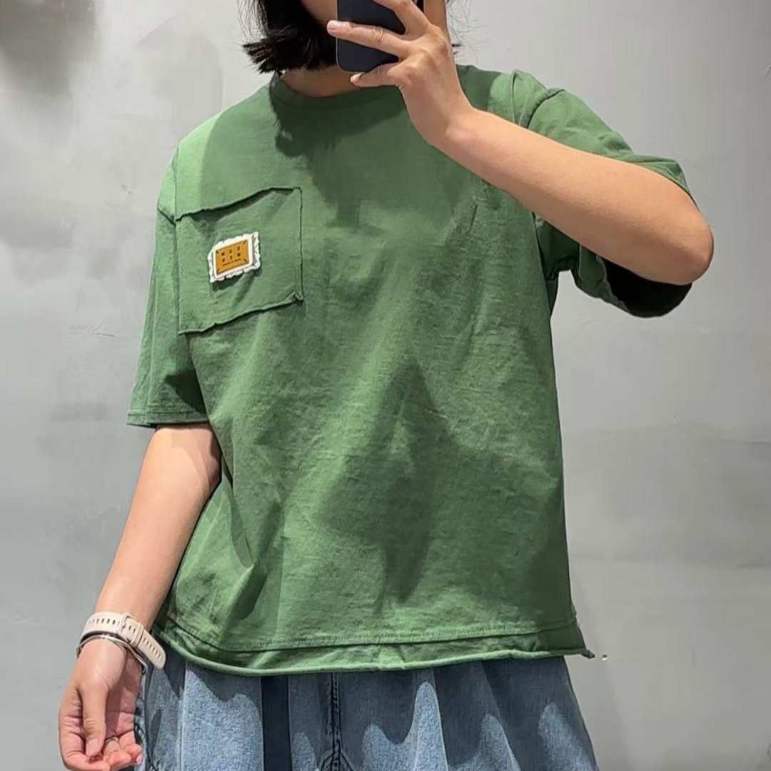 8829新款夏季休闲简约百搭减龄短袖T恤