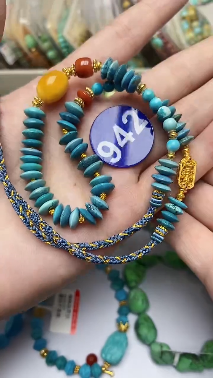 【闪购商品】绿松石项链银S925镶嵌942