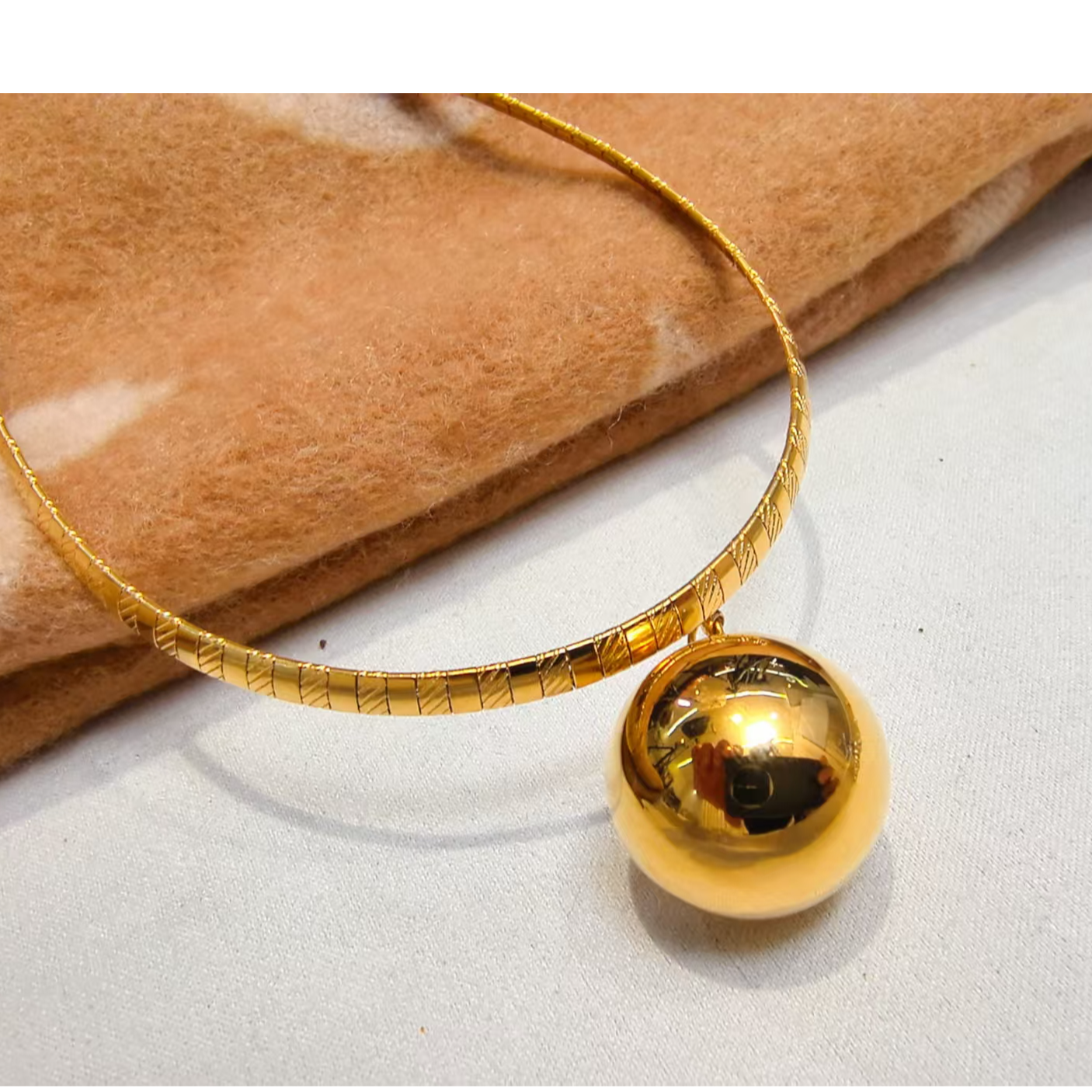 钛钢项链 阮大大高奢定制百搭时尚项链金色饰品1236