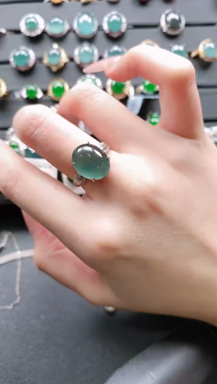 【闪购商品】翡翠戒指银S925镶嵌11111111