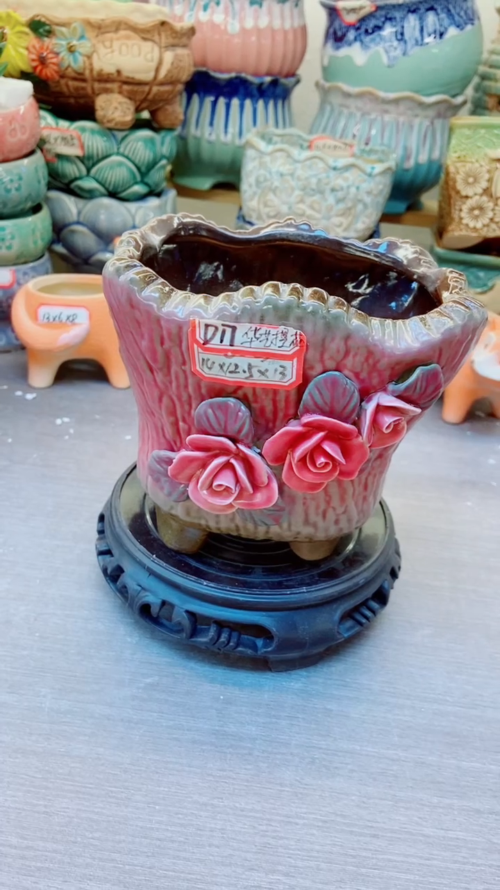 【闪购商品】陶瓷@@D17华艺捏花1个