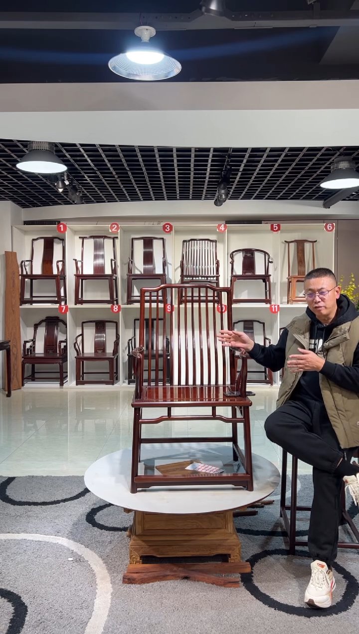 红酸枝木类家具绒毛黄檀梳背椅