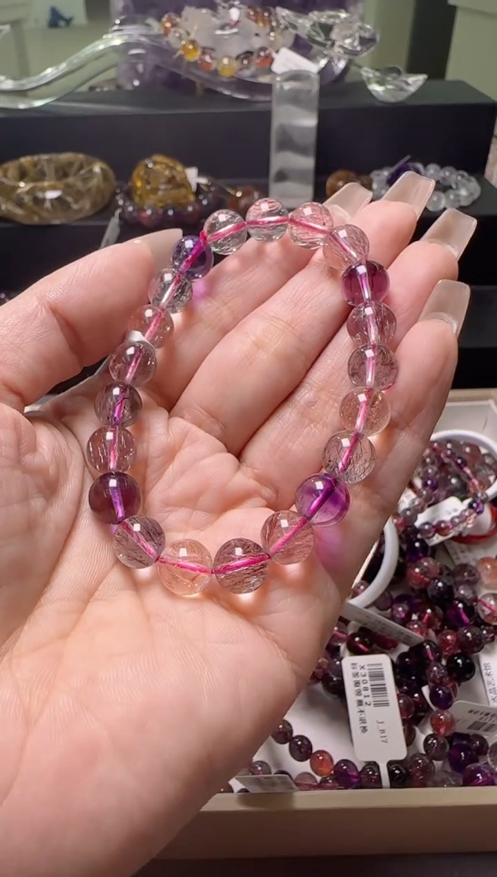 【闪购商品】水晶手串未镶嵌超七手串9m+ JP37445成成