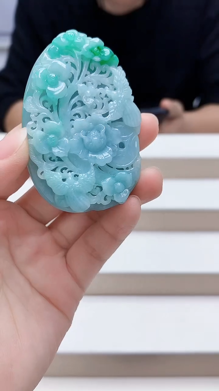 未镶嵌定制翡翠4831lr-毛货挂件15