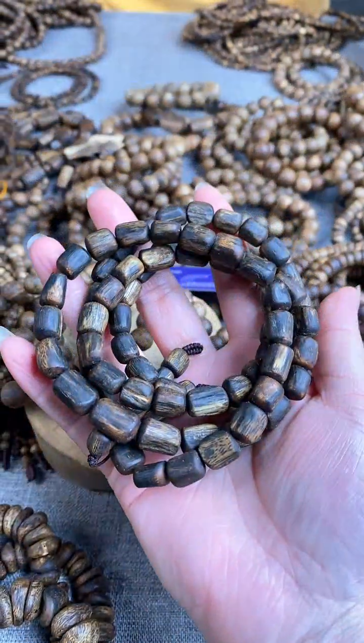 【闪购商品】手串沉香随型桶珠多圈棋楠手串#40多样性发一