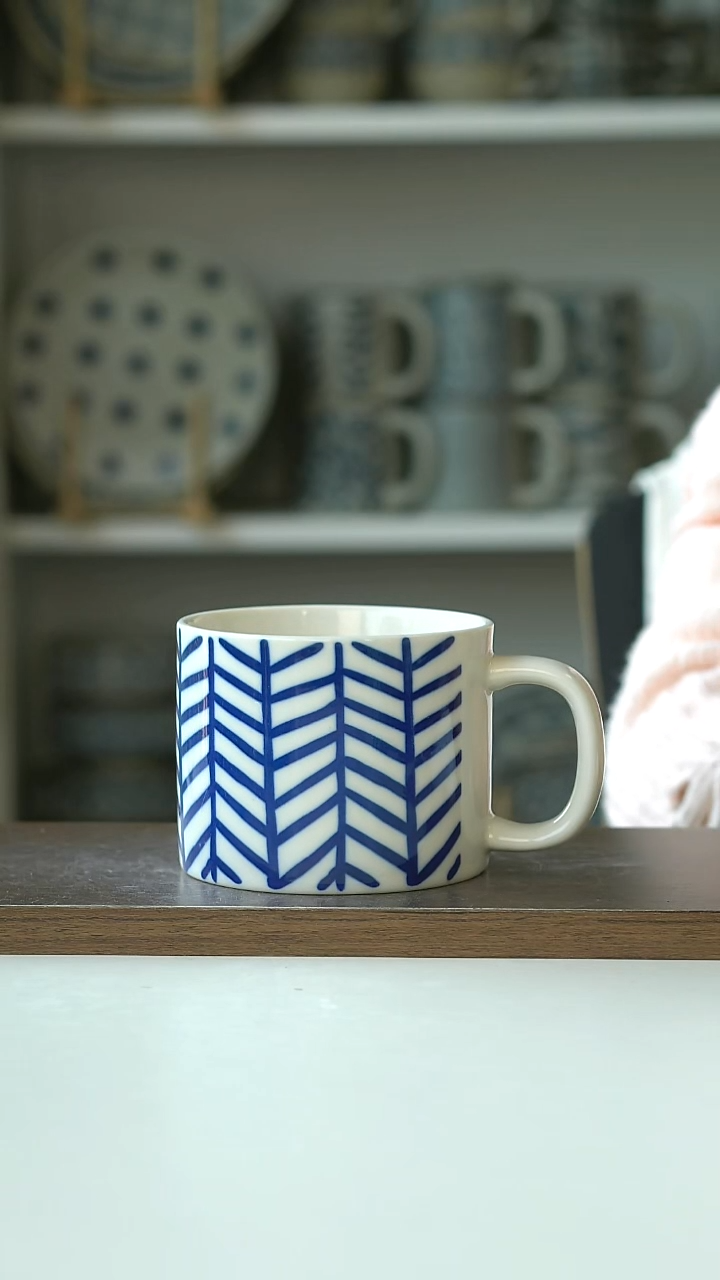 陶出美over&back蓝树枝430ml@4-2@微瑕