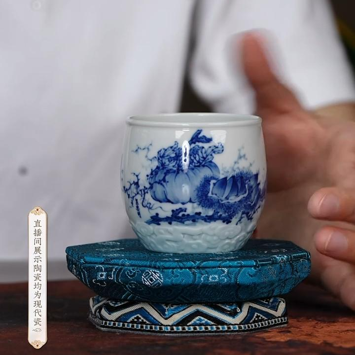 【小乔赏瓷】画堂春青花主人杯