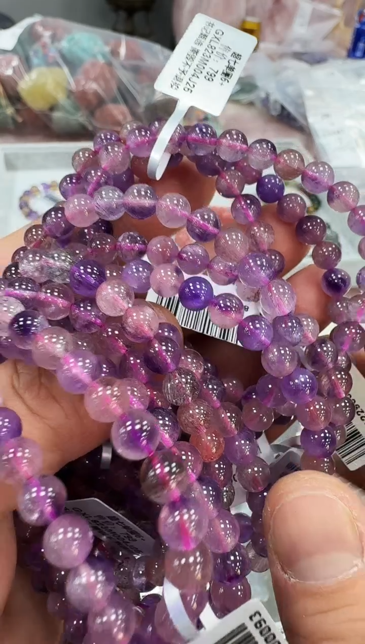 【闪购商品】水晶手链未镶嵌GXL823约6mm多样性发一件