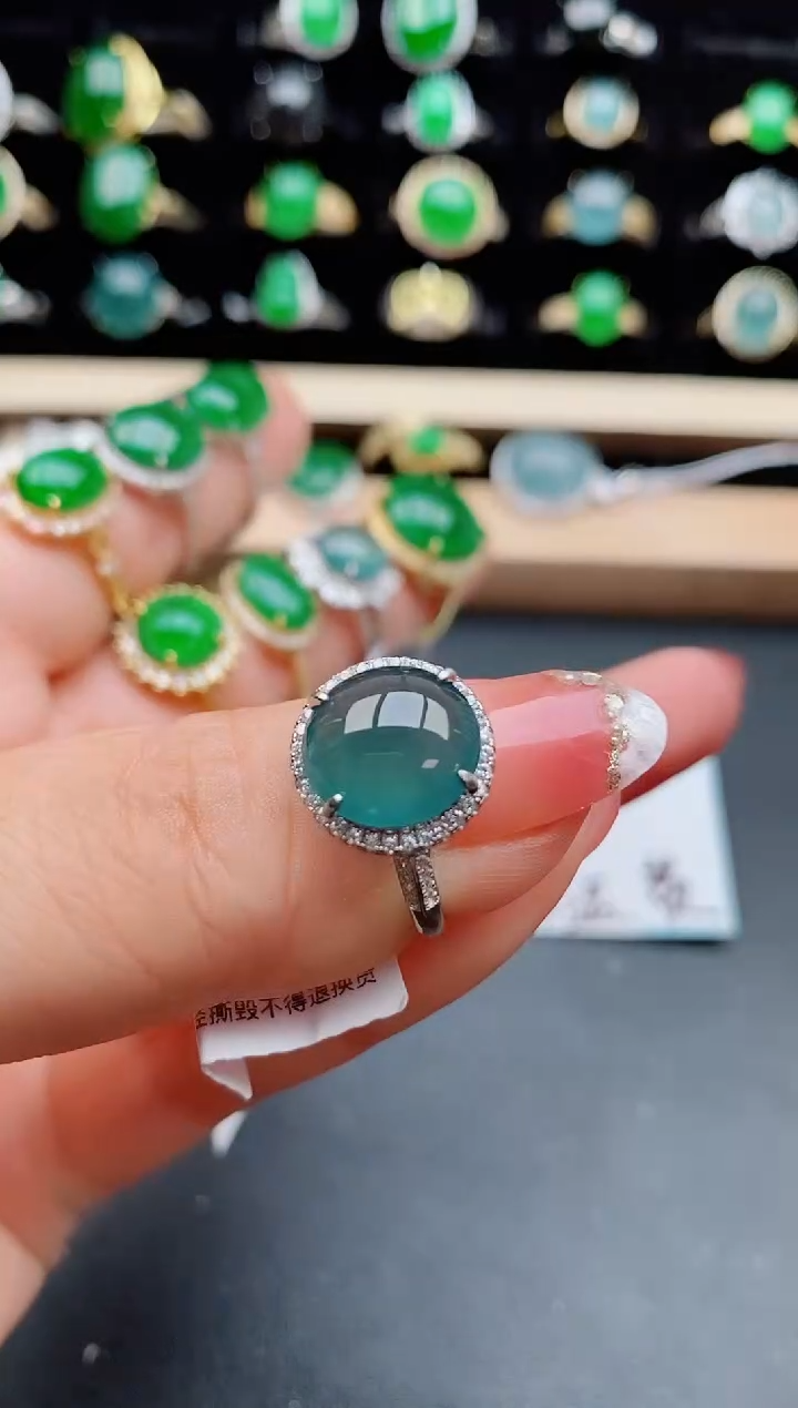 【闪购商品】翡翠戒指银S925镶嵌50806