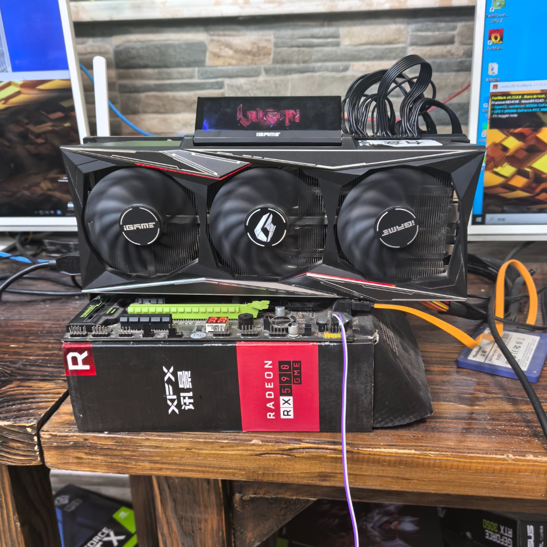 9新 ASUS/华硕 3080ti-12G-七彩虹火神旗舰卡-成色不错带原盒源码