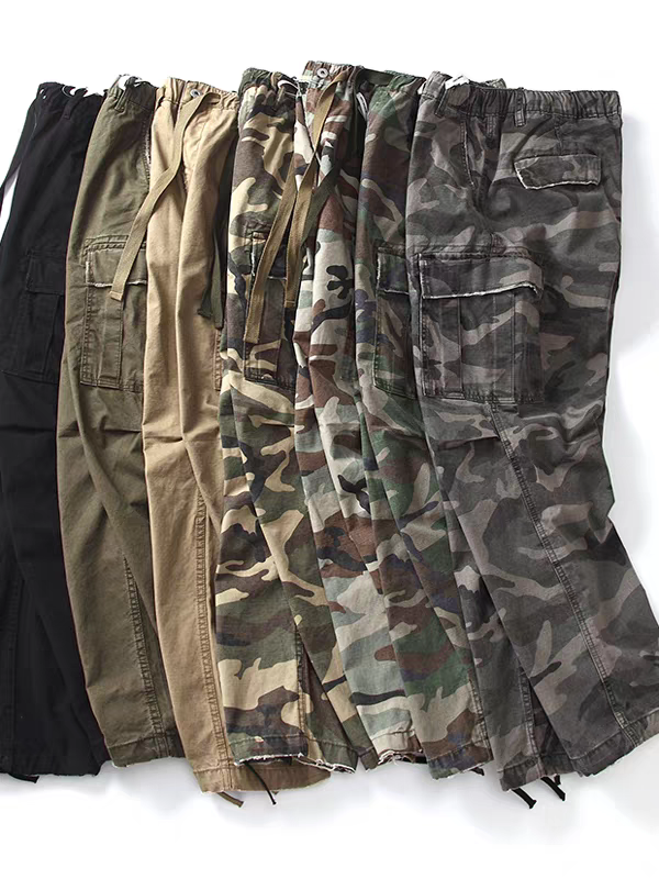 K2804复刻RRL经典美式复古基础迷彩裤多口袋工装裤直筒休闲裤纯棉