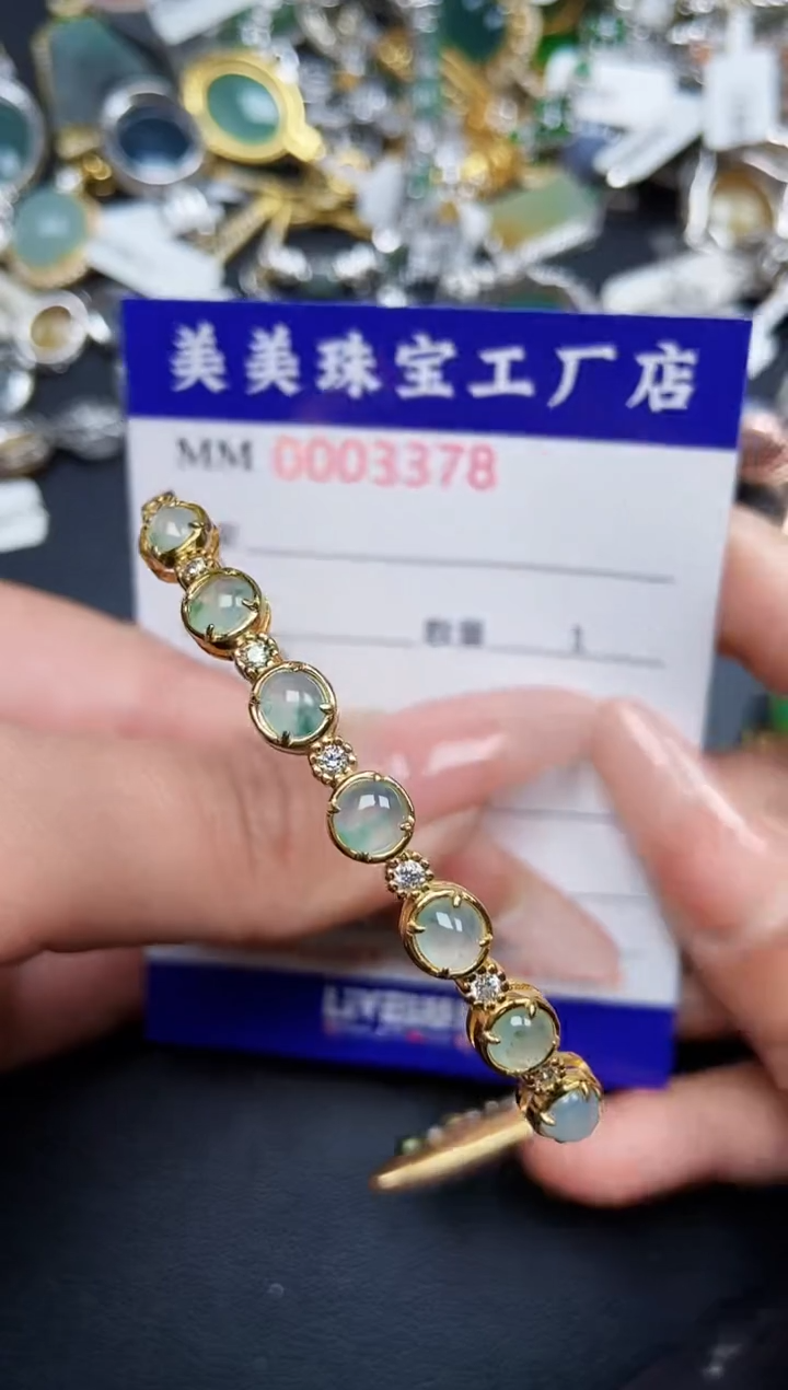 【闪购商品】翡翠颈饰银S925镶嵌3378